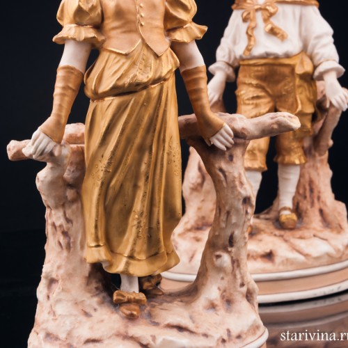 Пара в золотых костюмах, Австрия, нач. 20 в