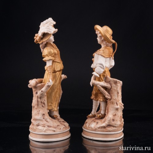 Пара в золотых костюмах, Австрия, нач. 20 в