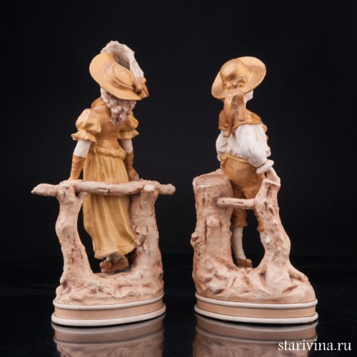 Пара в золотых костюмах, Австрия, нач. 20 в