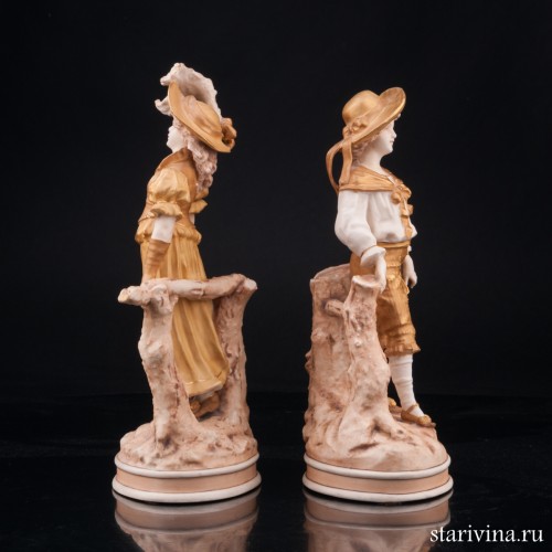 Пара в золотых костюмах, Австрия, нач. 20 в