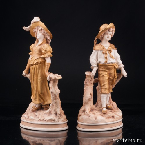 Пара в золотых костюмах, Австрия, нач. 20 в