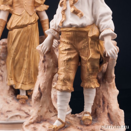 Пара в золотых костюмах, Австрия, нач. 20 в