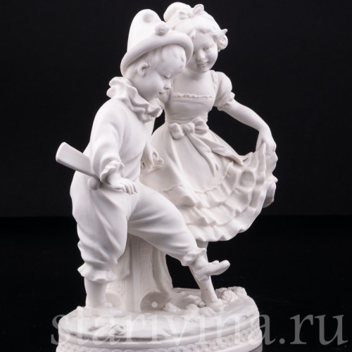 Мальчик Арлекин и девочка, Volkstedt, Германия, кон. 19 в