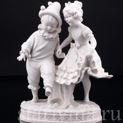 Мальчик Арлекин и девочка, Volkstedt, Германия, кон. 19 в