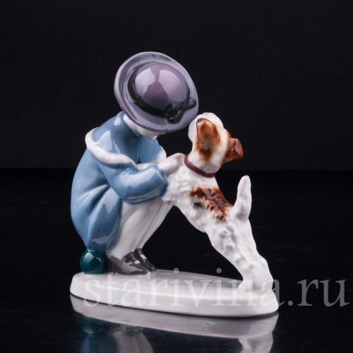 Девочка с собакой, Goebel, Германия, нач. 20 в