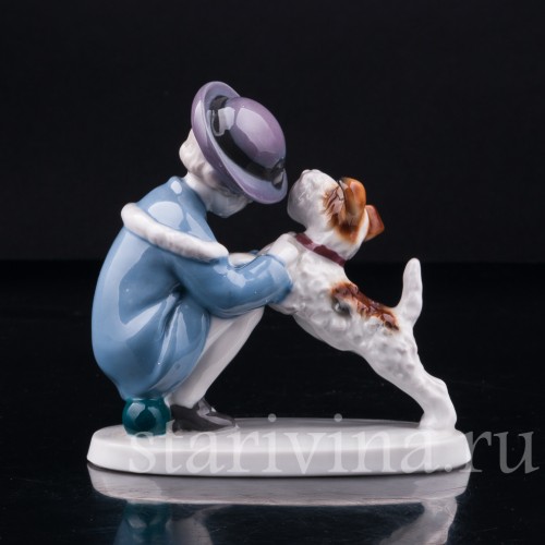 Девочка с собакой, Goebel, Германия, нач. 20 в