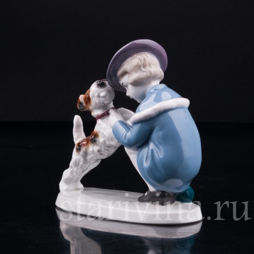 Девочка с собакой, Goebel, Германия, нач. 20 в