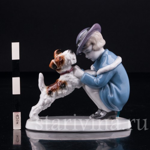 Девочка с собакой, Goebel, Германия, нач. 20 в