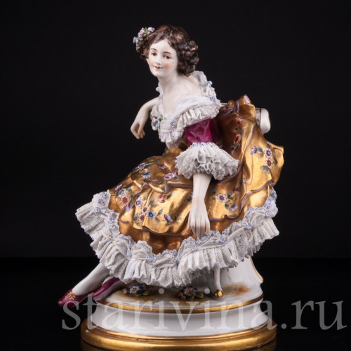 Балерина после выступления, кружевная, Дрезден, Германия, до 1935 г