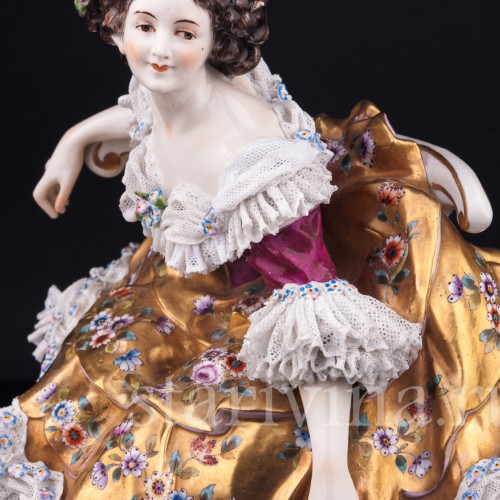 Балерина после выступления, кружевная, Дрезден, Германия, до 1935 г