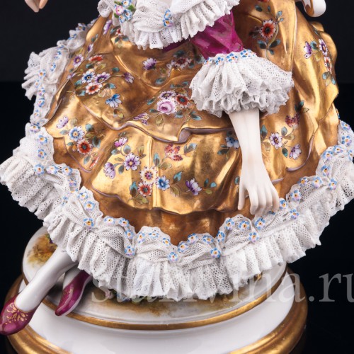 Балерина после выступления, кружевная, Дрезден, Германия, до 1935 г