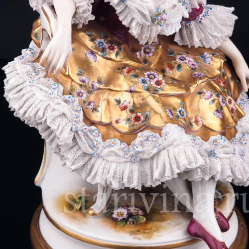 Балерина после выступления, кружевная, Дрезден, Германия, до 1935 г