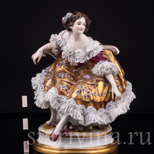 Балерина после выступления, кружевная, Дрезден, Германия, до 1935 г