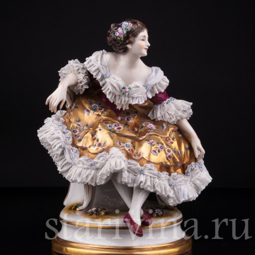 Балерина после выступления, кружевная, Дрезден, Германия, до 1935 г