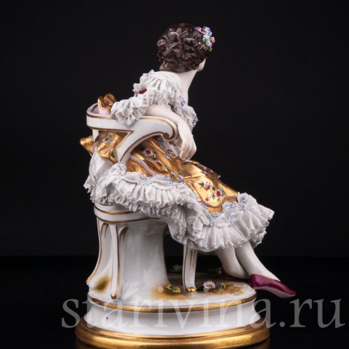 Балерина после выступления, кружевная, Дрезден, Германия, до 1935 г