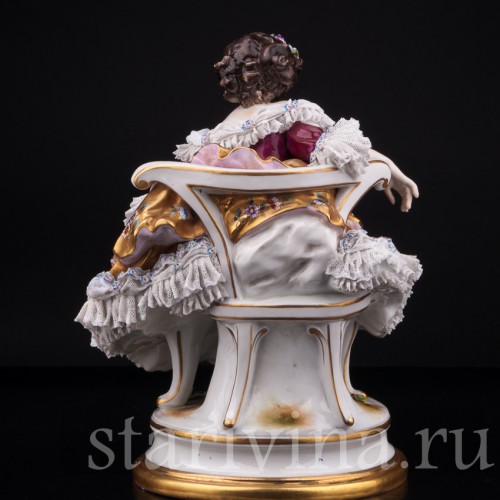 Балерина после выступления, кружевная, Дрезден, Германия, до 1935 г