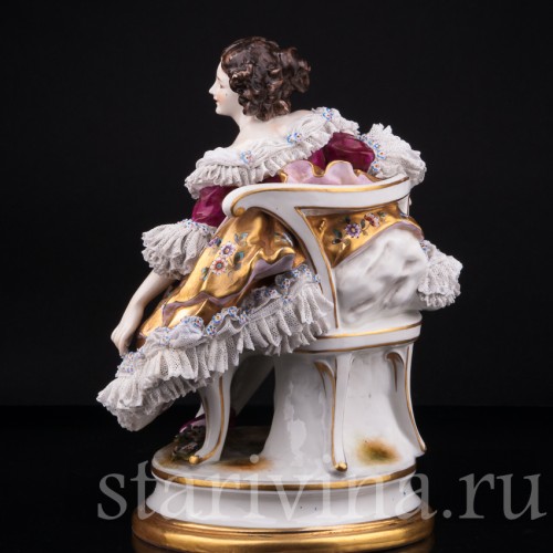 Балерина после выступления, кружевная, Дрезден, Германия, до 1935 г