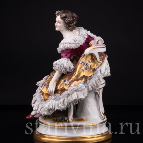 Балерина после выступления, кружевная, Дрезден, Германия, до 1935 г