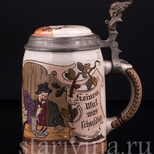 Кружка в Трактире, 0.5 л, Marzi & Remy, Германия, 1900 гг