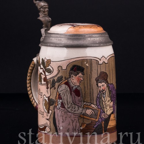 Кружка в Трактире, 0.5 л, Marzi & Remy, Германия, 1900 гг