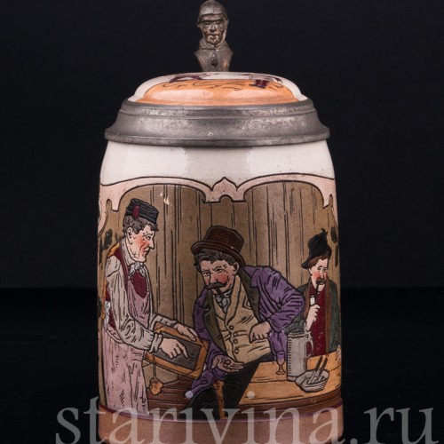 Кружка в Трактире, 0.5 л, Marzi & Remy, Германия, 1900 гг