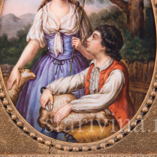 Картина на фарфоре "Пастораль", Германия, кон. 19 в