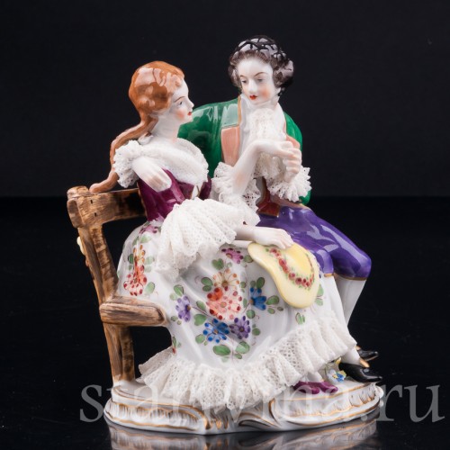 Пара на скамейке, Volkstedt, Германия, вт. пол. 20 в