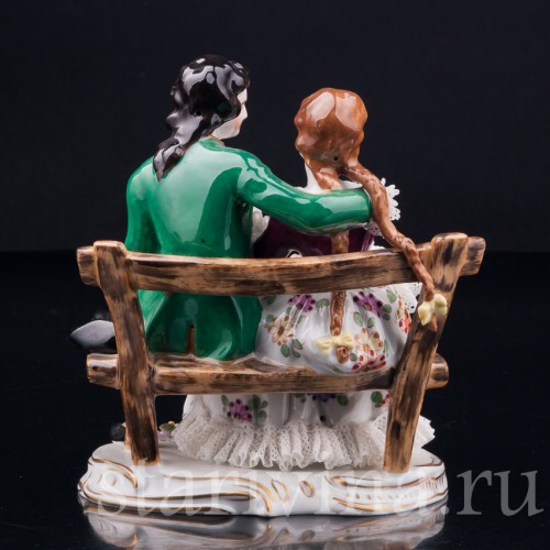 Пара на скамейке, Volkstedt, Германия, вт. пол. 20 в