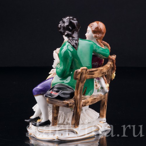 Пара на скамейке, Volkstedt, Германия, вт. пол. 20 в