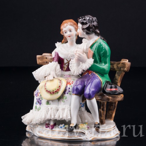 Пара на скамейке, Volkstedt, Германия, вт. пол. 20 в