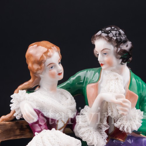 Пара на скамейке, Volkstedt, Германия, вт. пол. 20 в