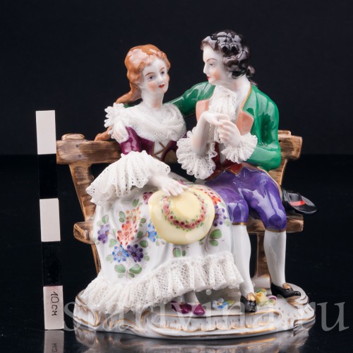 Пара на скамейке, Volkstedt, Германия, вт. пол. 20 в