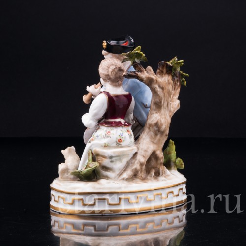 Урок игры на флейте, аллегория зимы, Дрезден, Германия, кон. 19 в