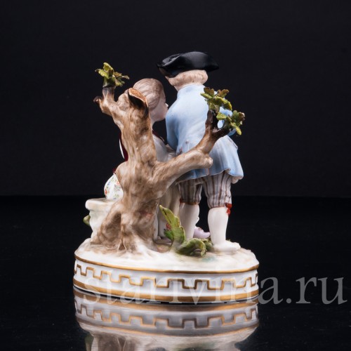 Урок игры на флейте, аллегория зимы, Дрезден, Германия, кон. 19 в