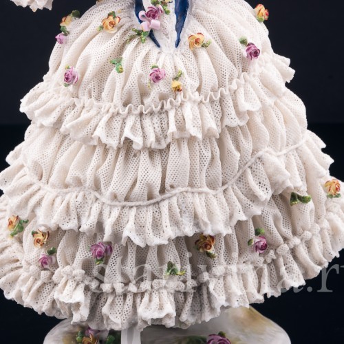 Танцующая девушка, кружевная, Volkstedt, Германия, до 1935 г