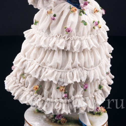 Танцующая девушка, кружевная, Volkstedt, Германия, до 1935 г