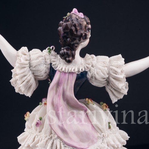 Танцующая девушка, кружевная, Volkstedt, Германия, до 1935 г