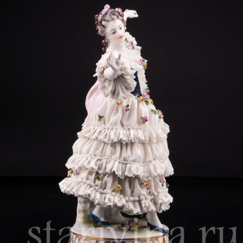 Танцующая девушка, кружевная, Volkstedt, Германия, до 1935 г