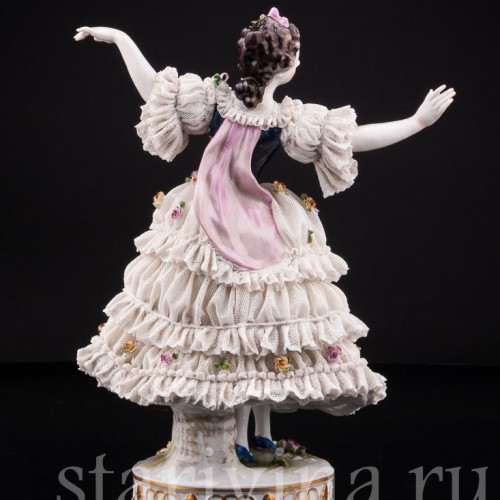 Танцующая девушка, кружевная, Volkstedt, Германия, до 1935 г