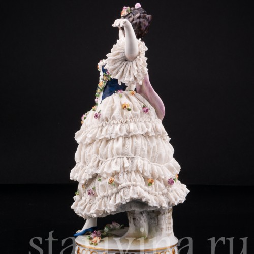 Танцующая девушка, кружевная, Volkstedt, Германия, до 1935 г