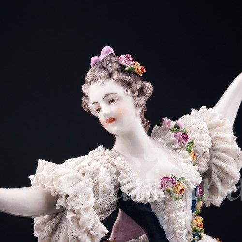 Танцующая девушка, кружевная, Volkstedt, Германия, до 1935 г