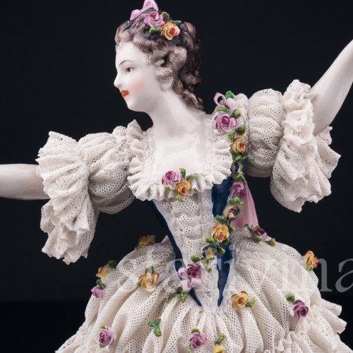 Танцующая девушка, кружевная, Volkstedt, Германия, до 1935 г