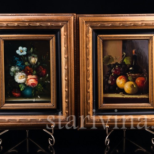 Две картины на фарфоре, натюрморты, Neudorf, Германия, сер. 20 в