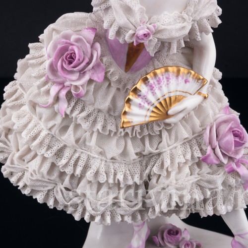 Танцовщица с веером, кружевная, Volkstedt, Германия, до 1935 г