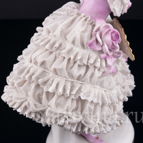 Танцовщица с веером, кружевная, Volkstedt, Германия, до 1935 г