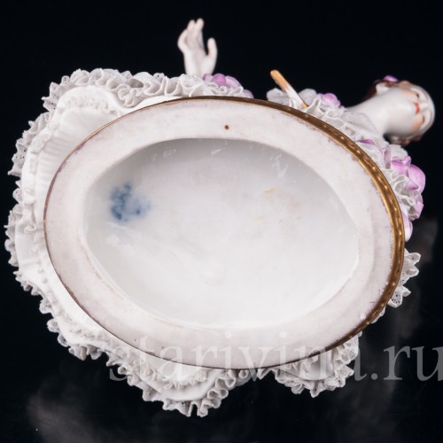 Танцовщица с веером, кружевная, Volkstedt, Германия, до 1935 г