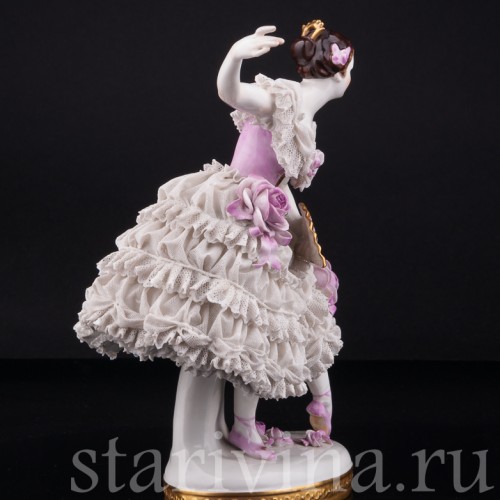 Танцовщица с веером, кружевная, Volkstedt, Германия, до 1935 г