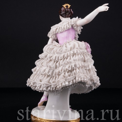 Танцовщица с веером, кружевная, Volkstedt, Германия, до 1935 г