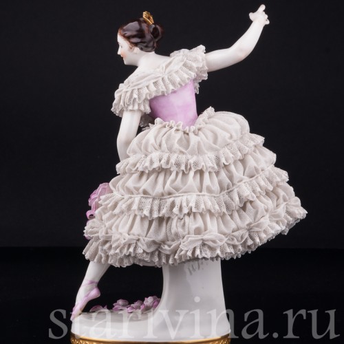 Танцовщица с веером, кружевная, Volkstedt, Германия, до 1935 г