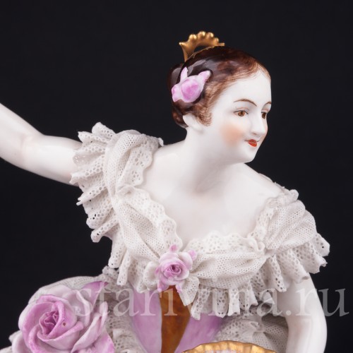 Танцовщица с веером, кружевная, Volkstedt, Германия, до 1935 г
